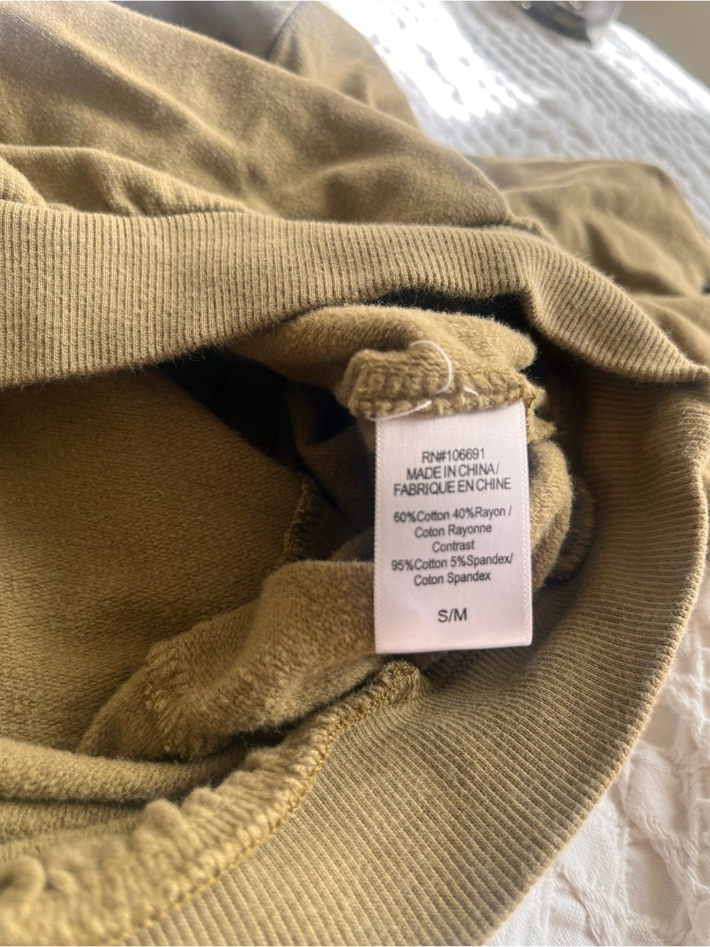 Young Fabulous & Broke Olive Green Cropped Hoodie - Picture 5 of 8